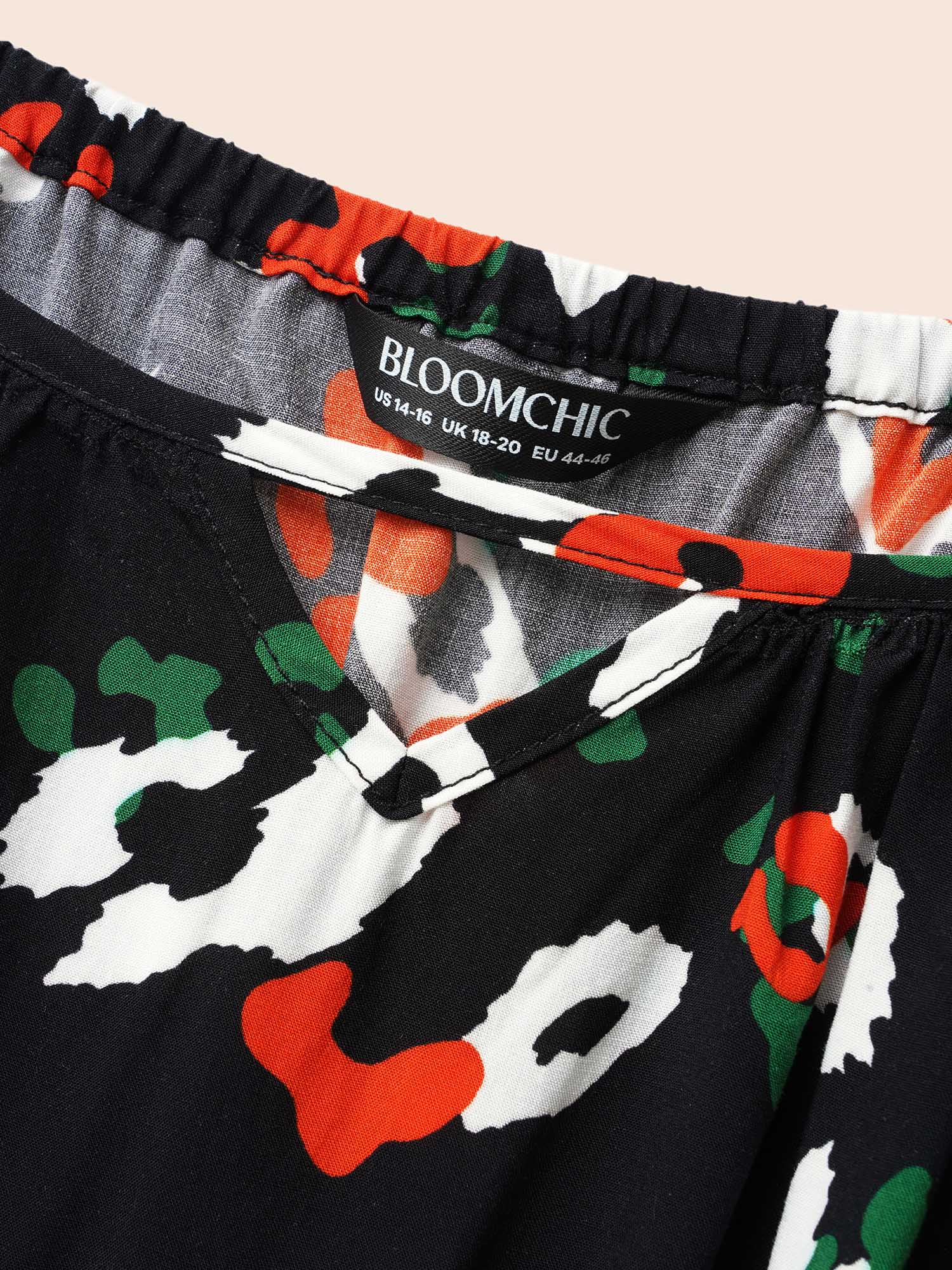 Square Neck Animal Print Keyhole Dress