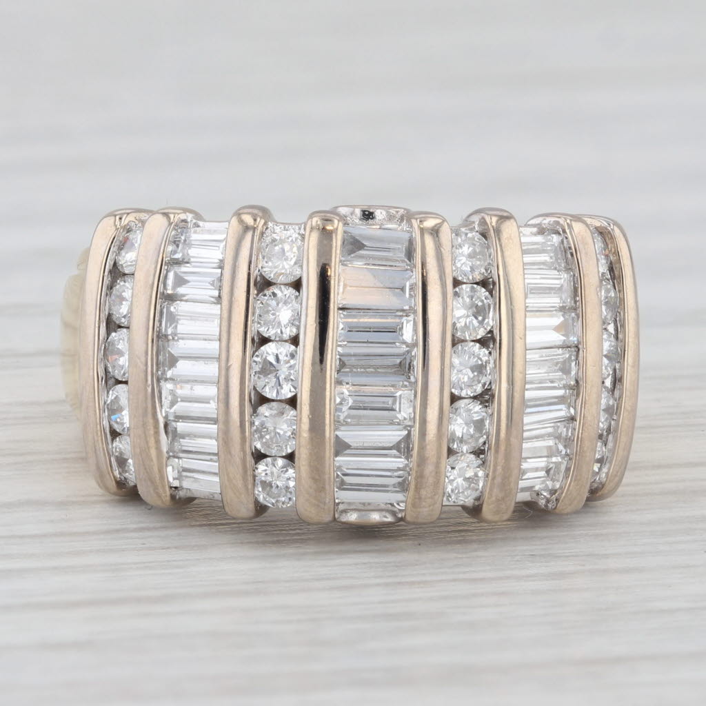 1.34ctw Baguette Diamond Ring 18k Yellow Gold Size 5.25-5.5