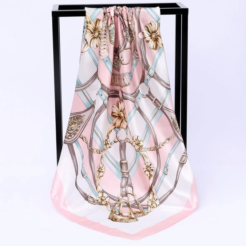 Women's Basic Vintage Style Classic Style Solid Color Imitated Silk Printing Shawl