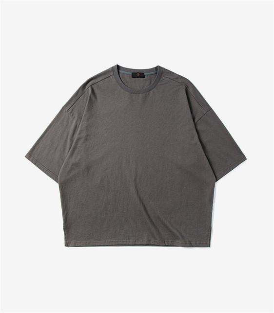 Solid Drop Shoulder Oversized Tee