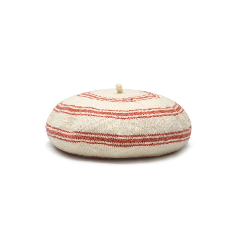 Women's Cute Stripe Beret Hat