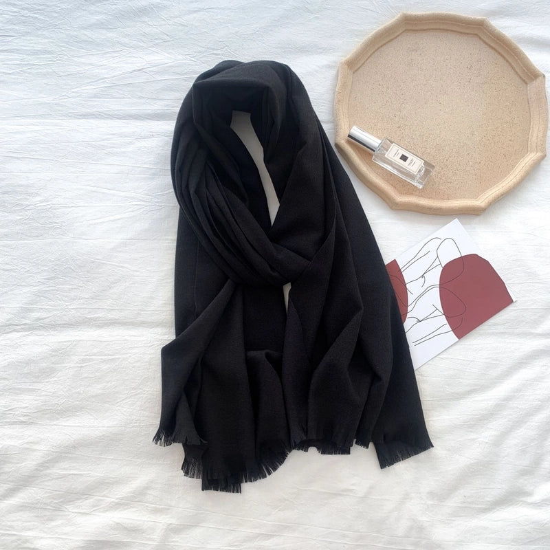 Women's Minimalist Solid Color Imitation Cashmere Scarf