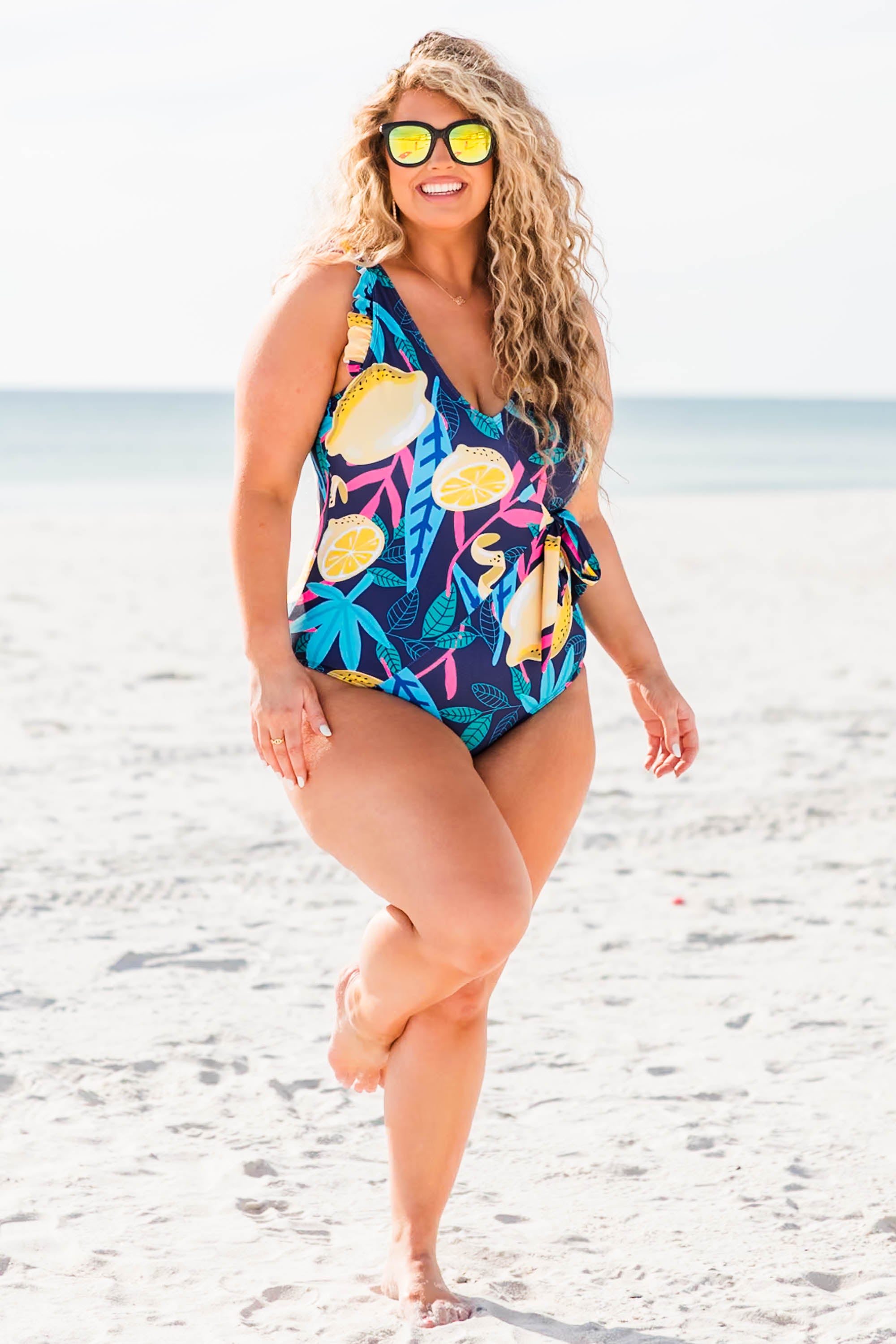 Beach Bliss Swimsuit. Blue Lemon