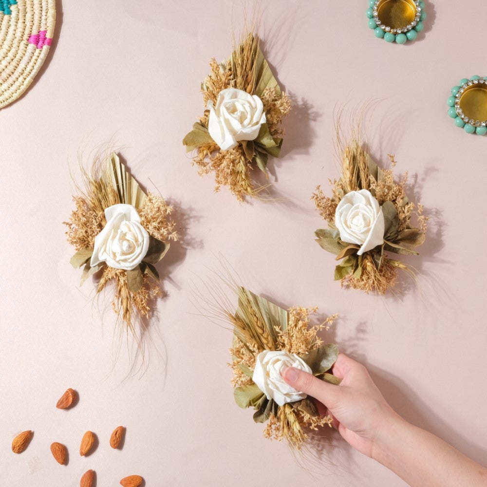 Shola Rose Mini Floral Cluster Set Of 4