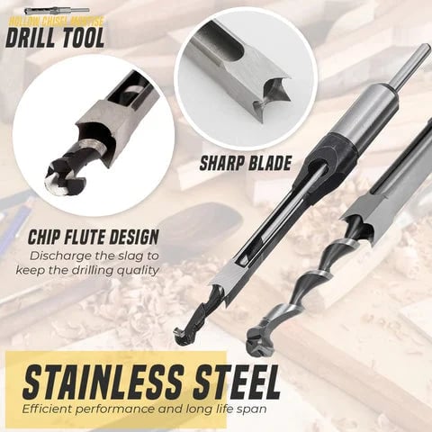 HOT SALE-Hollow Chisel Mortise Drill Tool