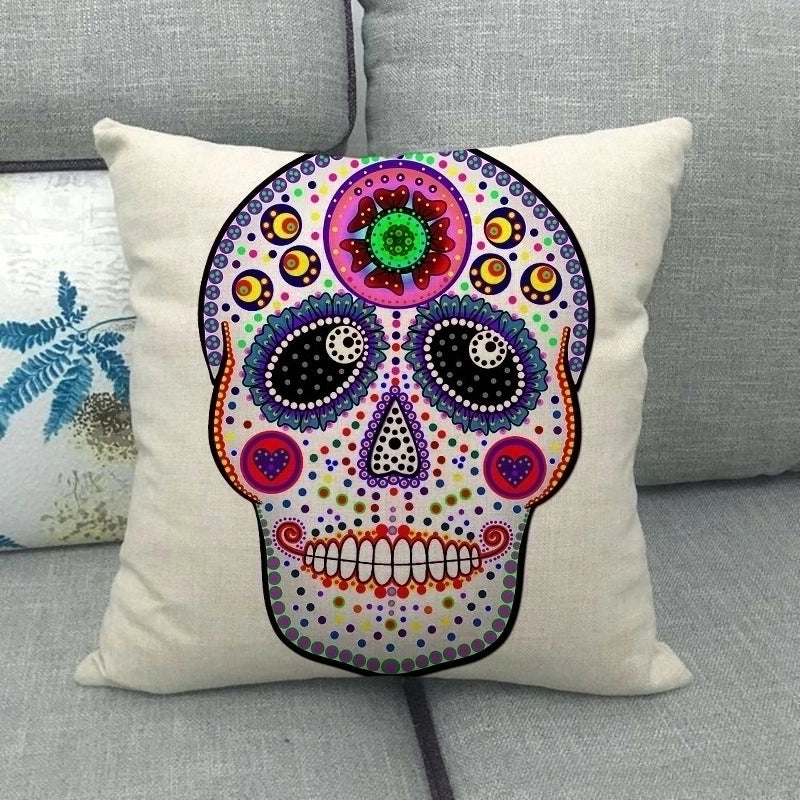 Halloween Fashion Skull Linen Couch & Sofa Decor