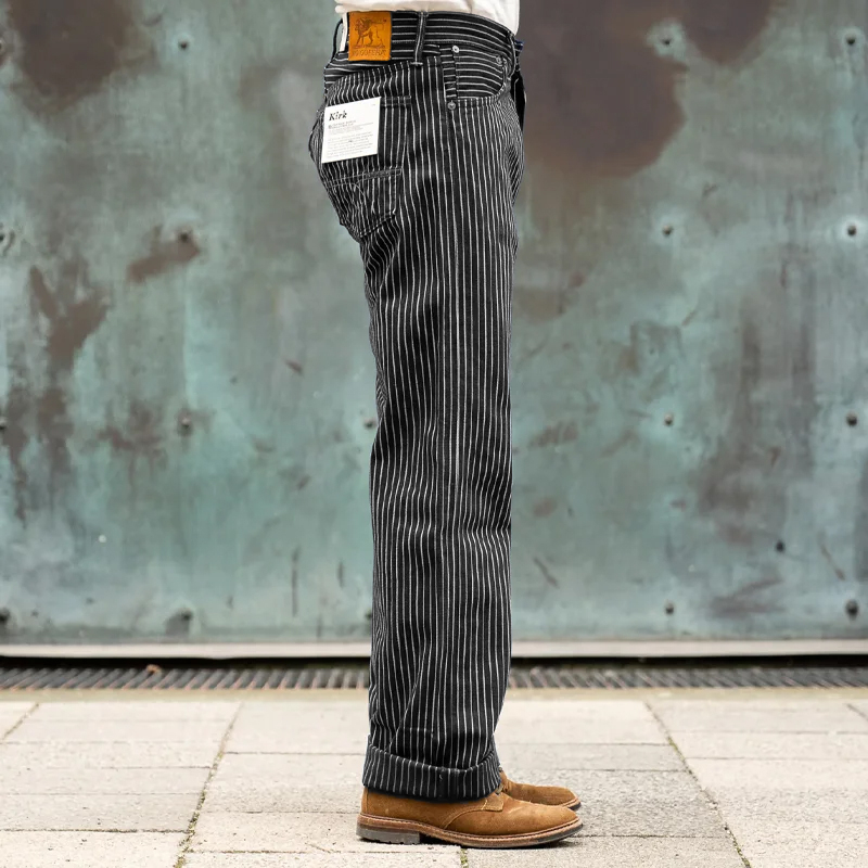 12oz Single Stripe Classic Straight Rinse Kirk Trousers