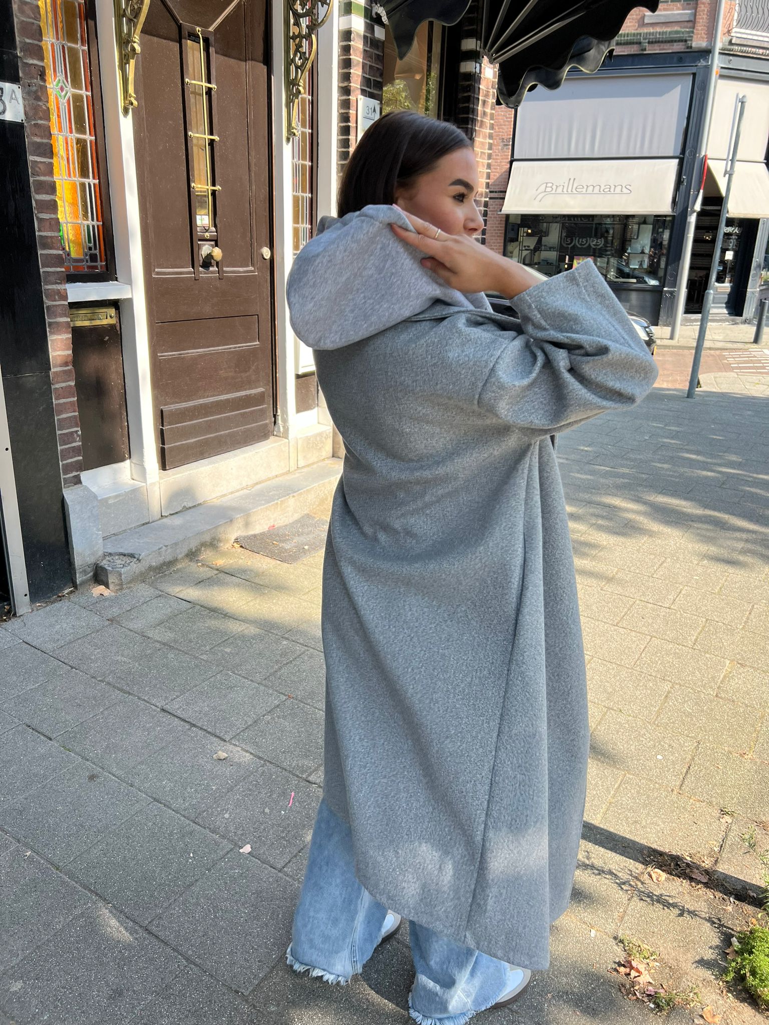 Trenchcoat Hoodie Grey