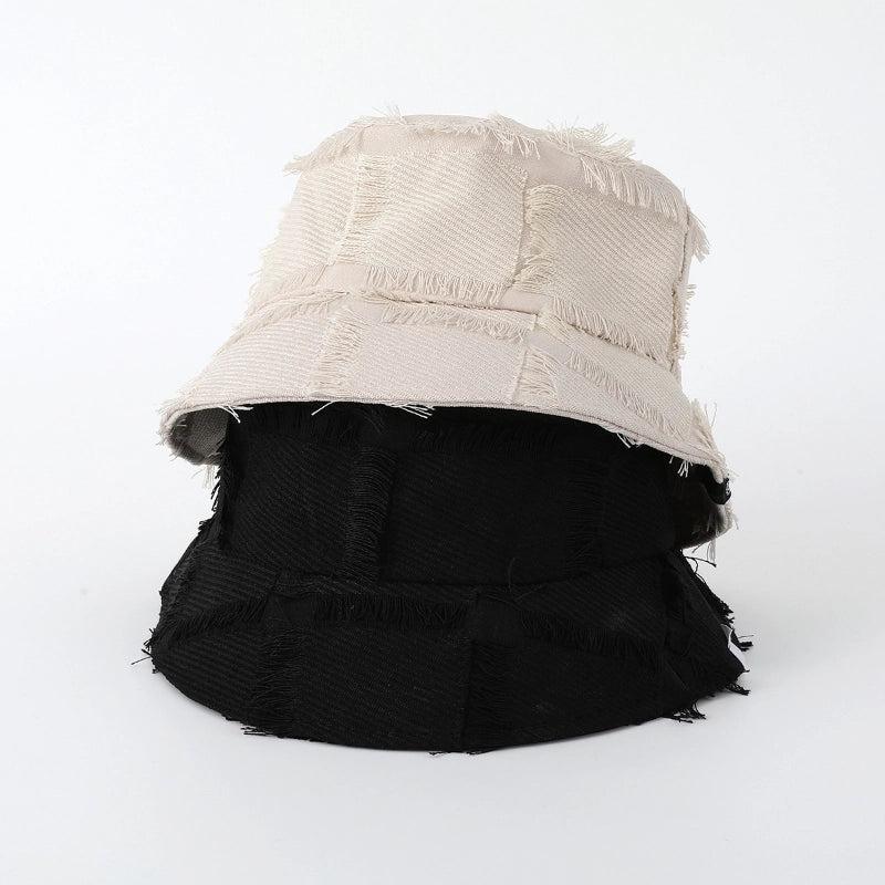 Unisex Casual Minimalist Solid Color Wide Eaves Bucket Hat