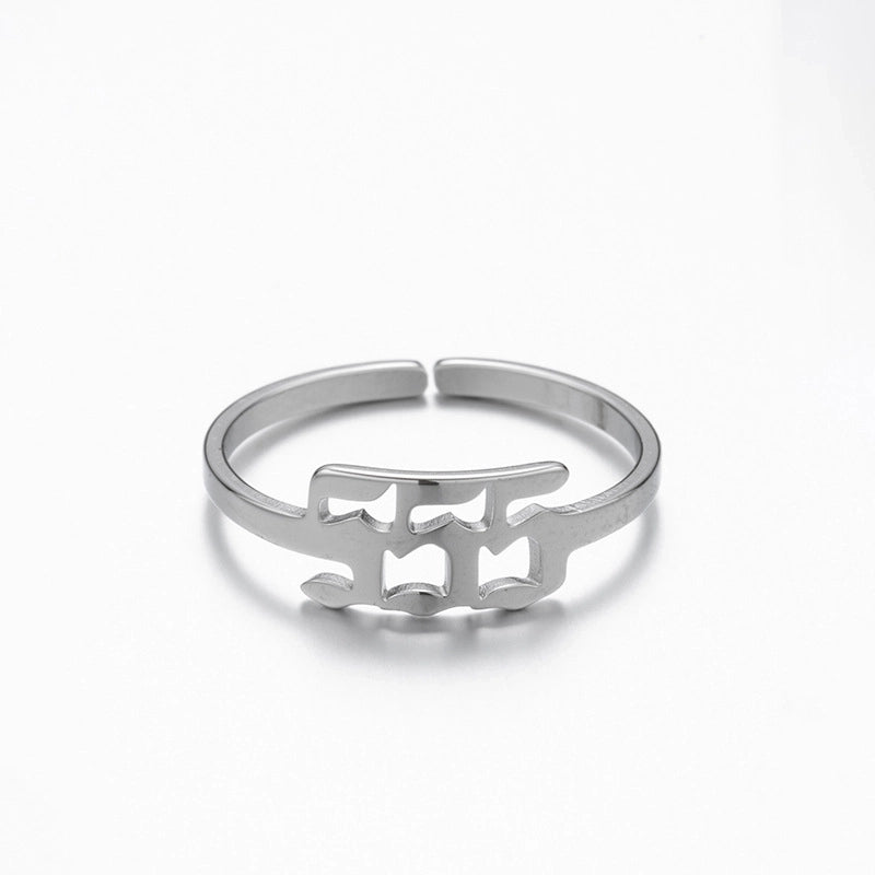 Fashion Number 201 Stainless Steel No Inlaid 18K Gold Plated Plating Open Ring