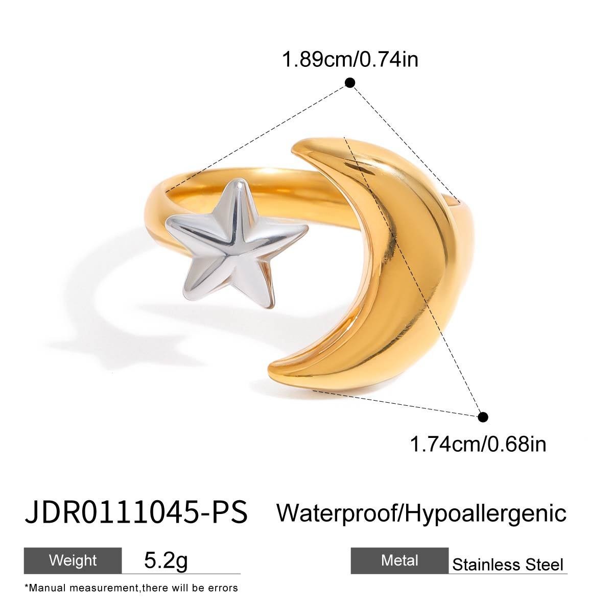 Star Titanium Steel Ring Female Niche Design Ring Stainless Steel Bracelet Ring