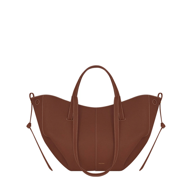 Women's Composite Cowhide Solid Color Elegant Basic Classic Style Square Open Shoulder Bag Tote Bag Crossbody Bag