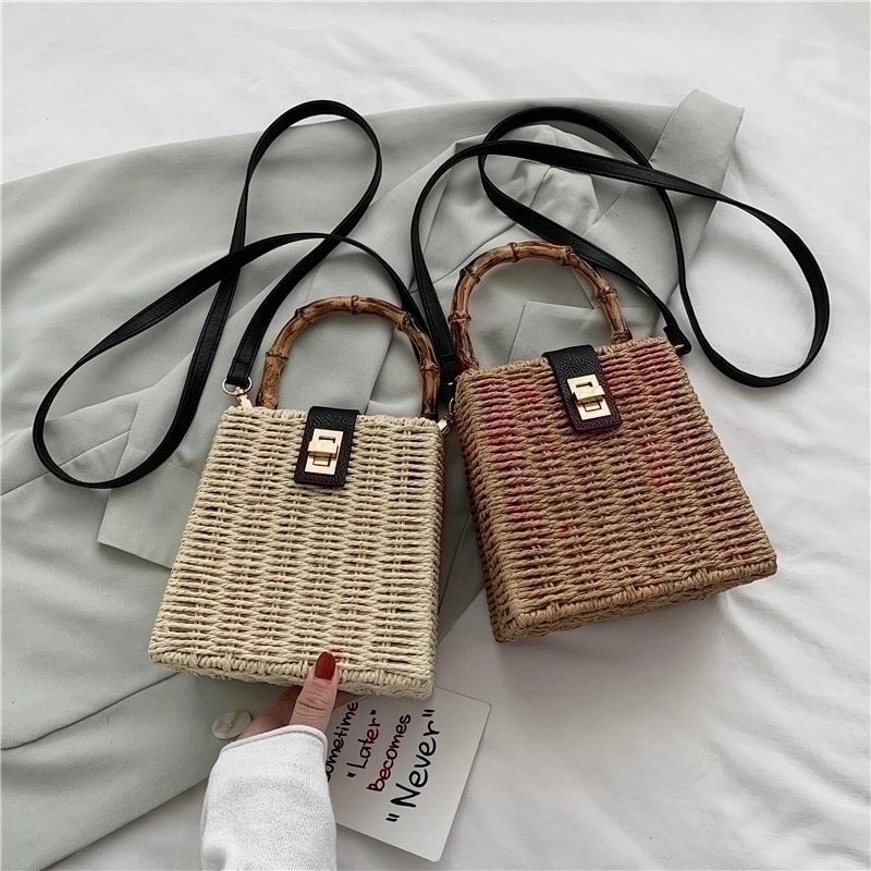 Women's Small Spring&summer Straw Vintage Style Handbag