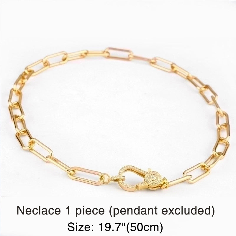 Copper Plating Geometric Necklace