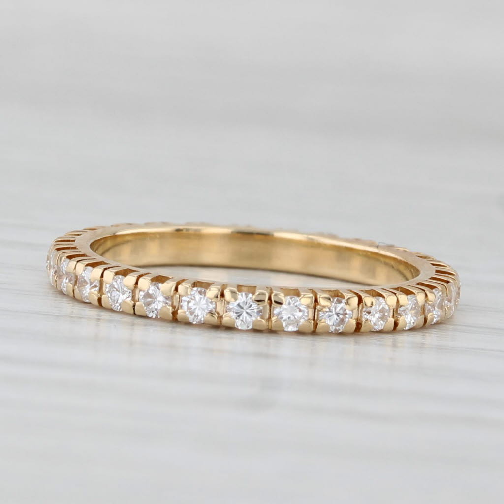 0.54ctw Diamond Eternity Ring 18k Yellow Gold Size 5 Wedding Band Stackable