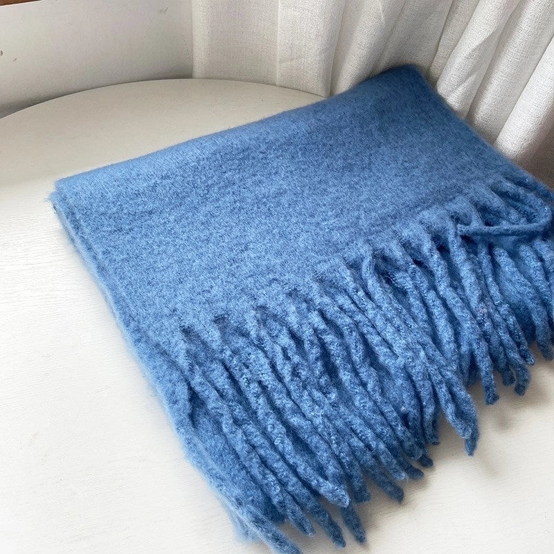 Women's Fashion Solid Color Polyester Winter Scarves