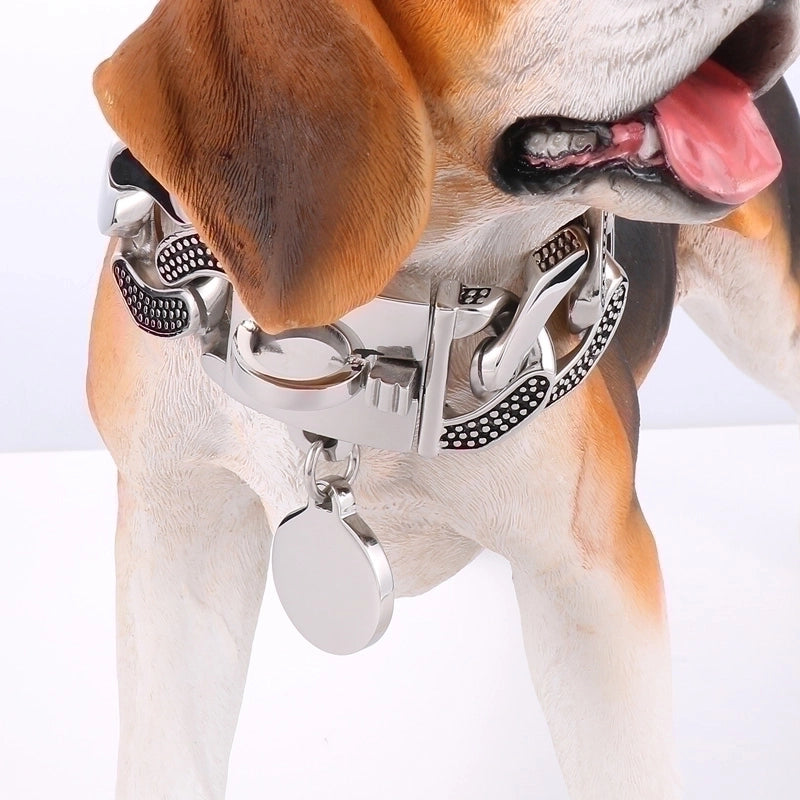 30mm Stainless Steel Cuban Chain Hip Hop Style Largepet Dog Collar