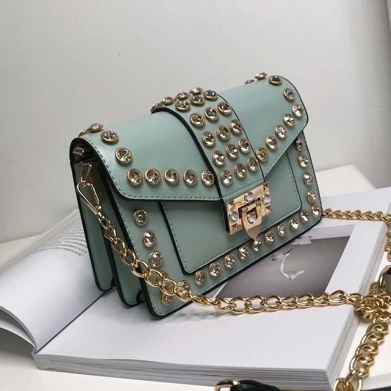 Small Pu Leather Square Bag Crossbody Bag Shoulder Bag