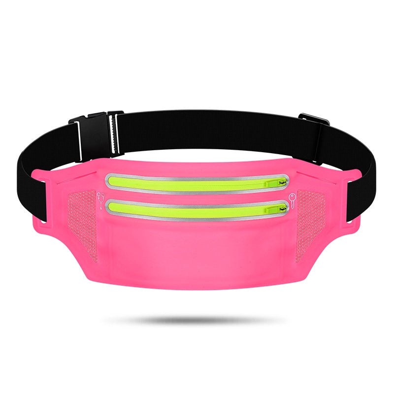 Unisex Sports Solid Color Lycra Waterproof Anti-theft Waist Bags
