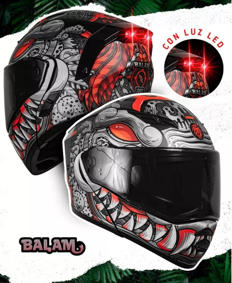 Casco Kov Abatible Con Luz Led Stelar Gafas Dot + Regalo