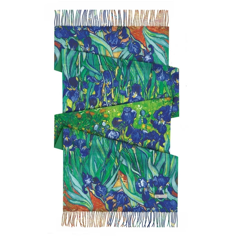 Women's Retro Oil Painting Polyester Silk Scarves