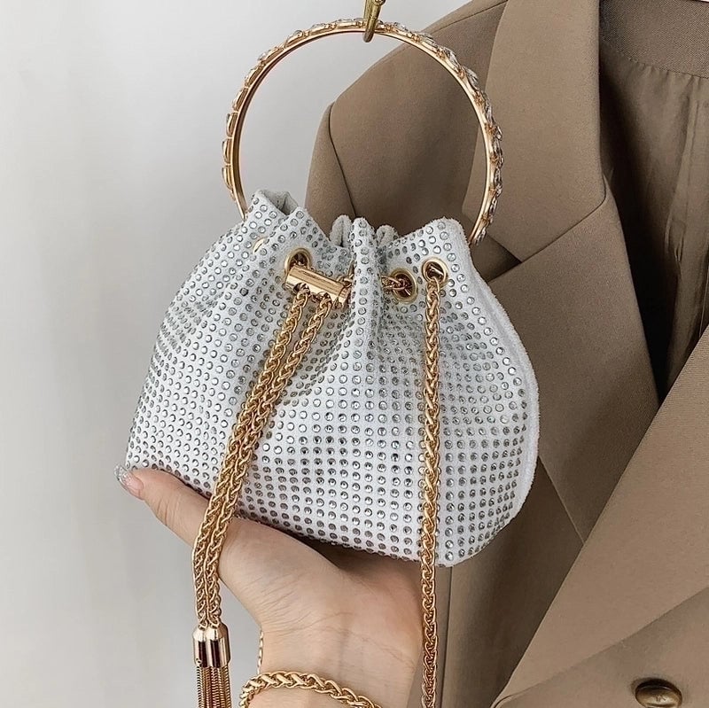 Women's Small Pu Leather Fashion Bucket Bag