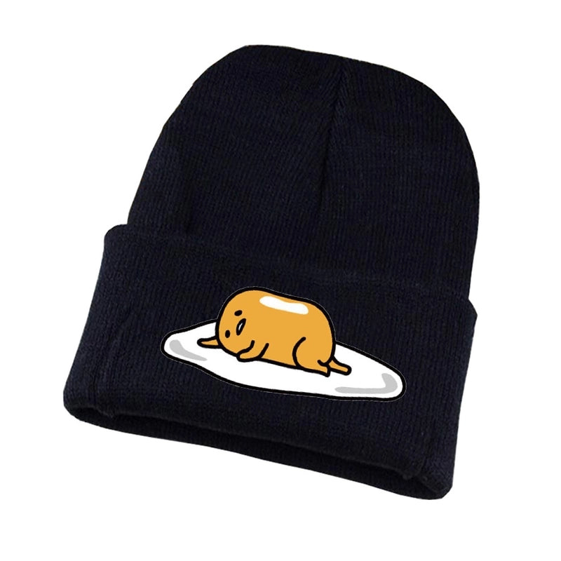 Anime Egg Yolk Jun Peripheral Knitted Wool Hat Student Sports Leisure Hat Men's And Women's Winter Warm Plush Hat