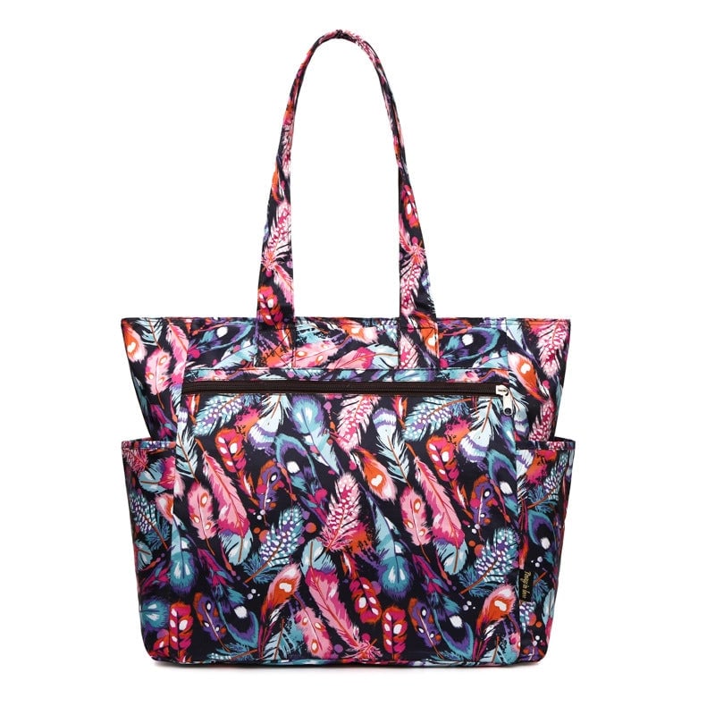 Women's Large Canvas Oxford Cloth Printing Vintage Style Classic Style Square Zipper Shoulder Bag