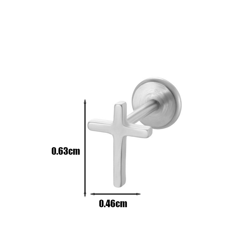1 Piece Ear Cartilage Rings & Studs Minimalist Geometric Round 316L Stainless Steel  Plating 18K Gold Plated Ear Cartilage Rings & Studs
