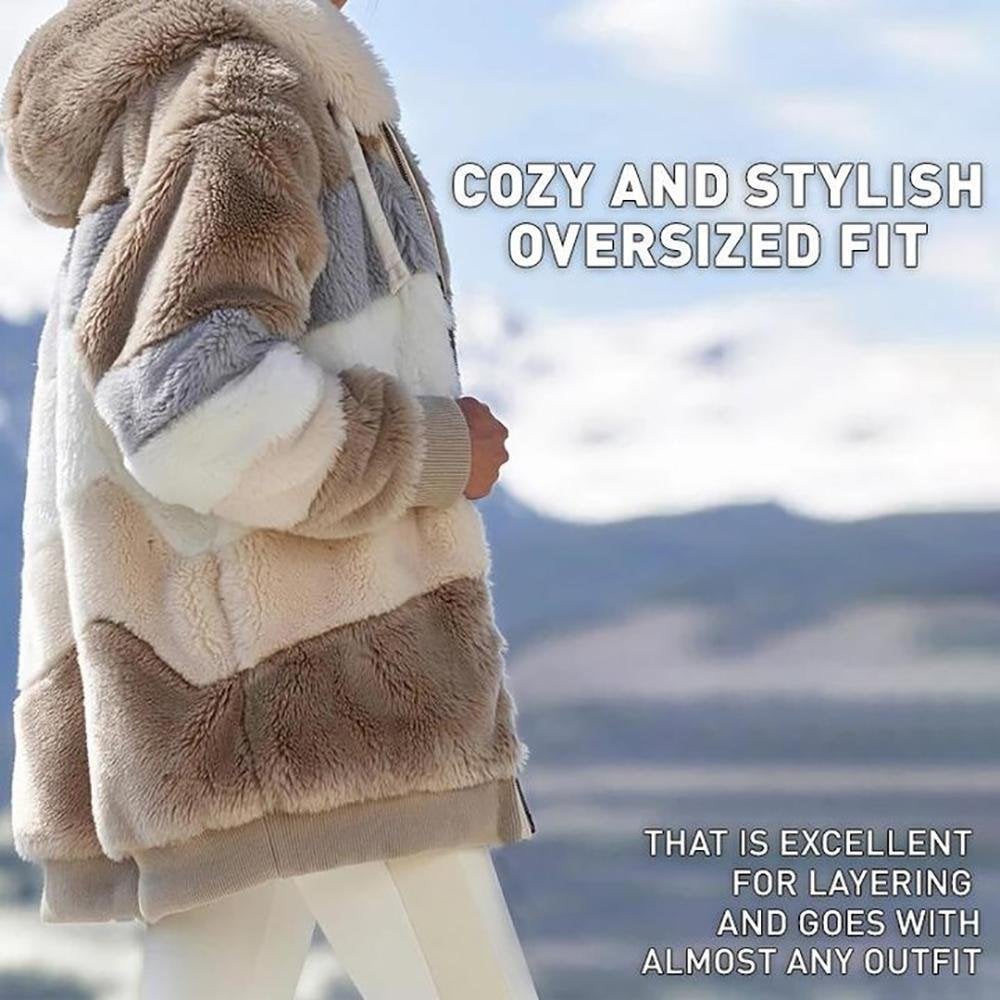 🔥 49% OFF-🐑RCONTRASTING LAMB WOOL PADDED COAT🎁SPECIAL OFFE