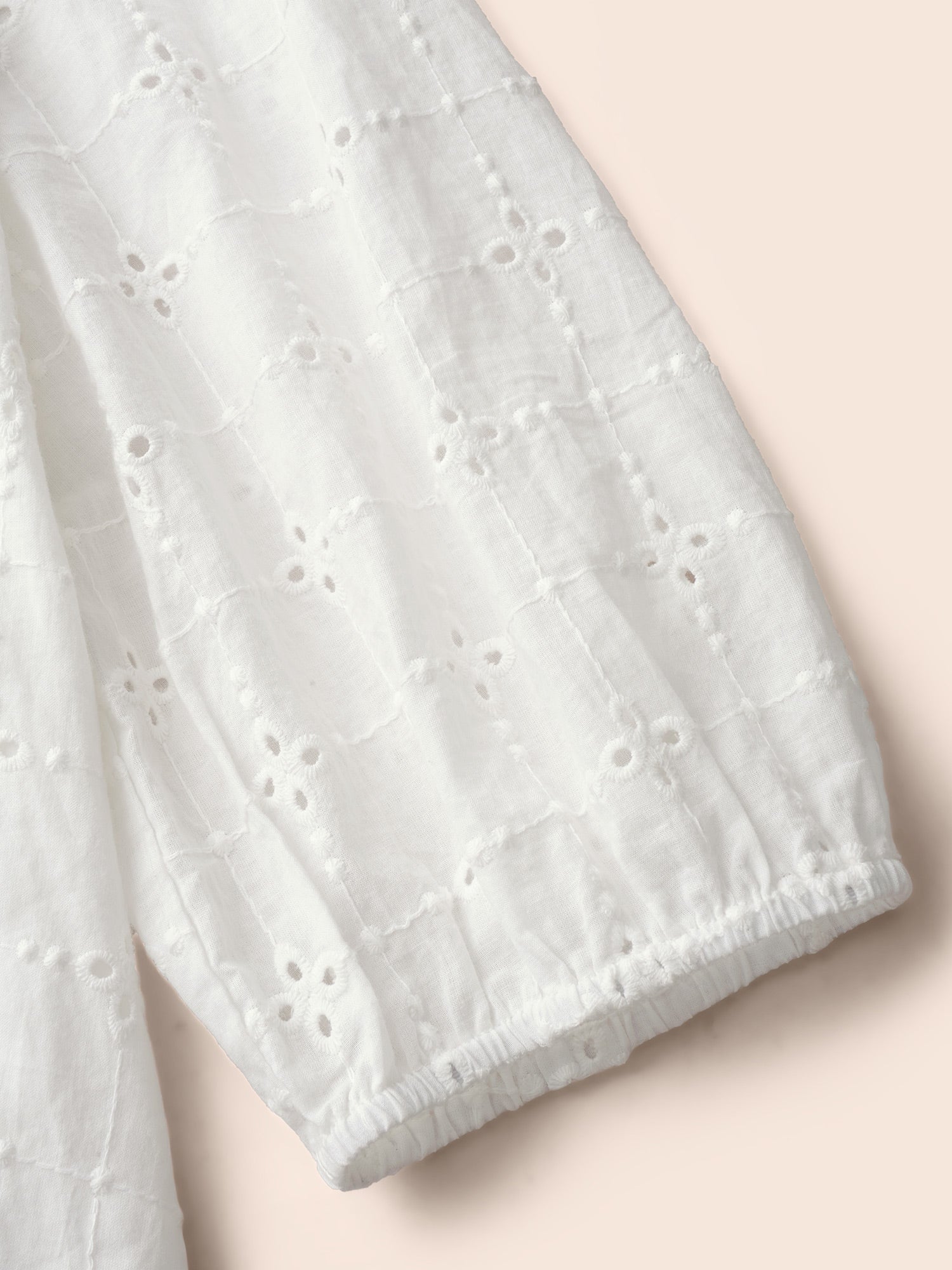 Solid Broderie Anglaise Tie Knot Dress