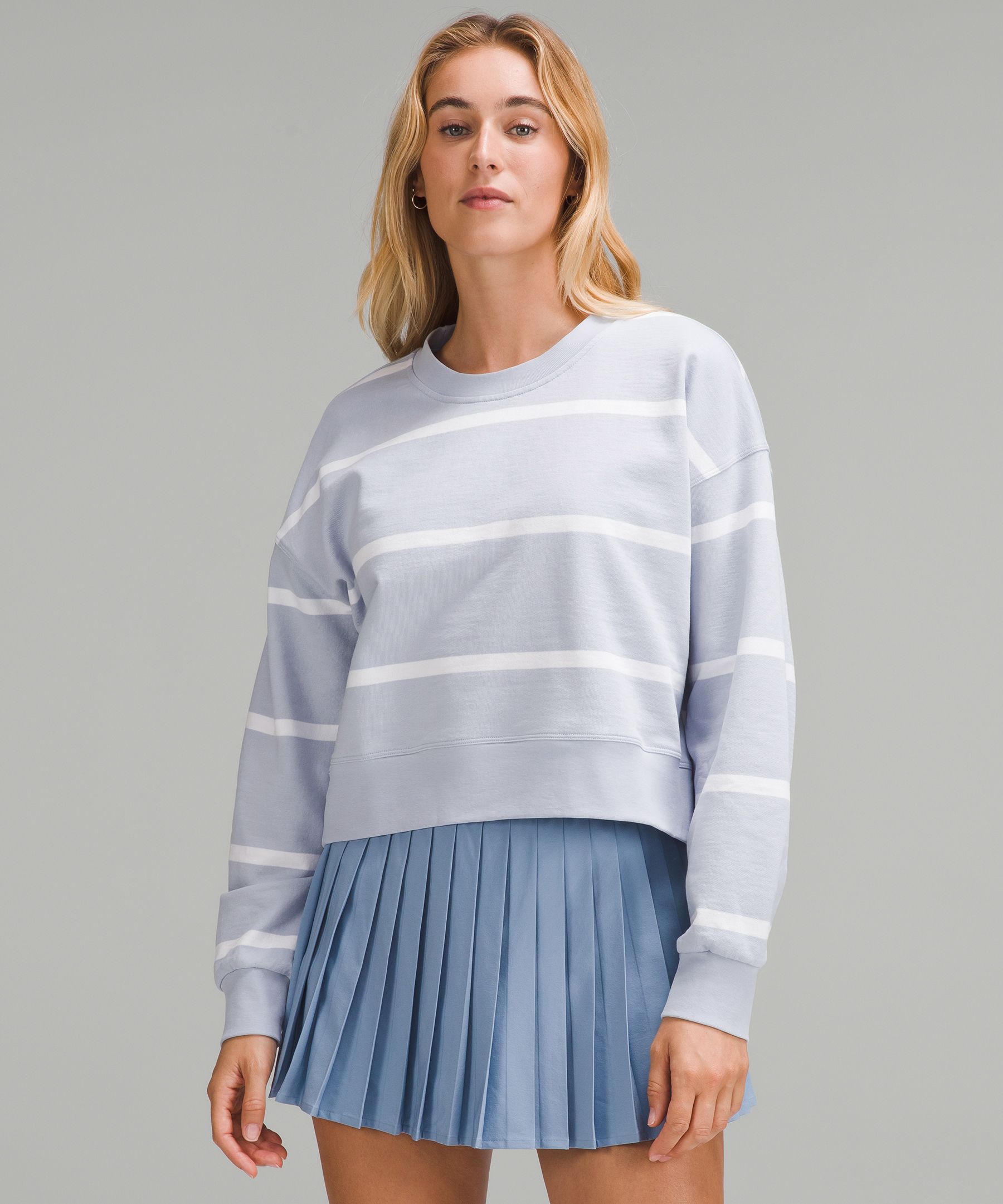 Perfectly Oversized Cropped Crew Stripe