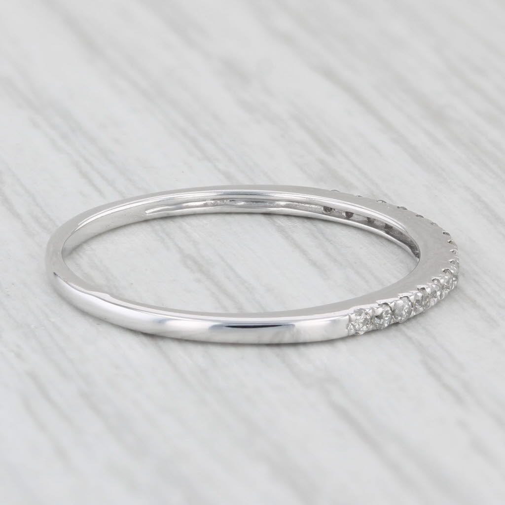 0.15ctw Diamond Stackable Ring 10k White Gold Size 8.25 Wedding Band