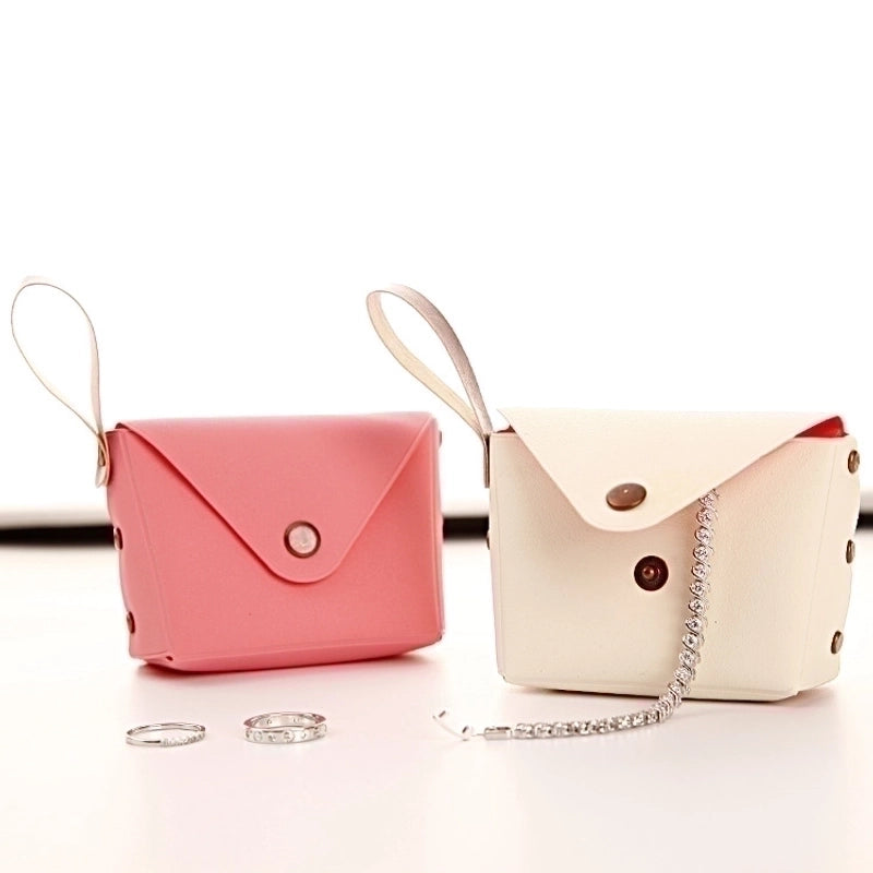 Unisex Solid Color Pu Leather Buckle Coin Purses