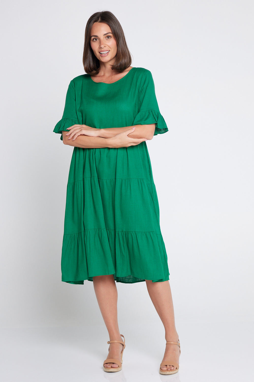 Linen Dress - Green