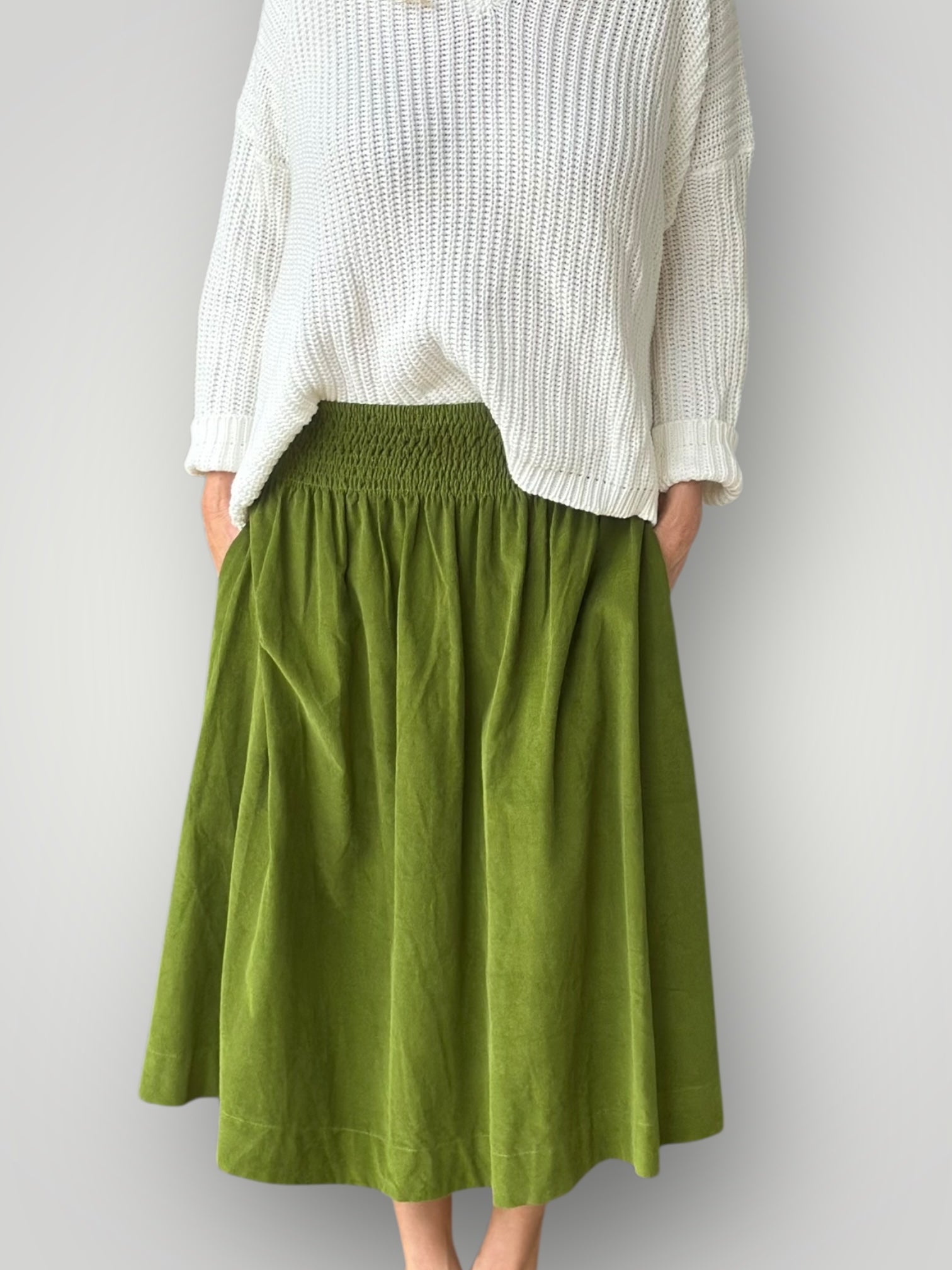 lola skirt - olive cord