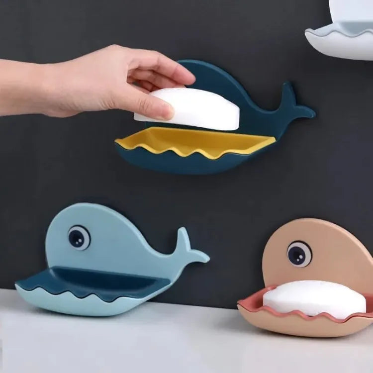 Pack of 2 Wall Mounted Strong Fish Shape Dish Stand For Keeping Your Soap Bar Dry (2 Pcs)