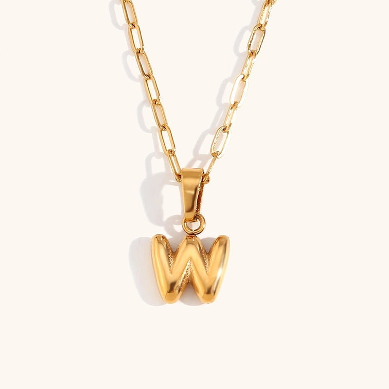 Minimalist Commute Letter Stainless Steel Titanium Steel Plating Gold Plated Pendant Necklace