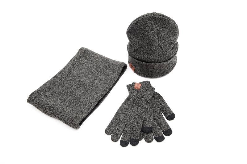 Winter Scarf Hat Gloves Three-piece Knitted Gloves Wool Scarf Warm Suit