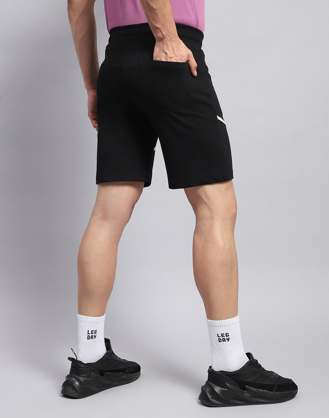 Men Black Solid Smart Fit Short