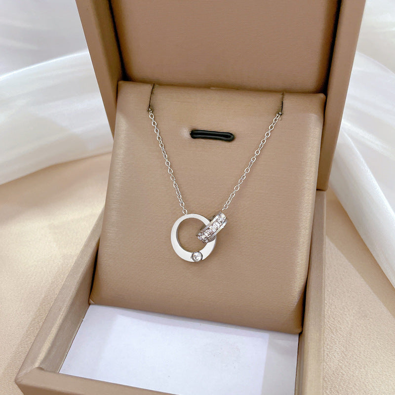 Fashion Geometric Titanium Steel Electroplating Necklaces