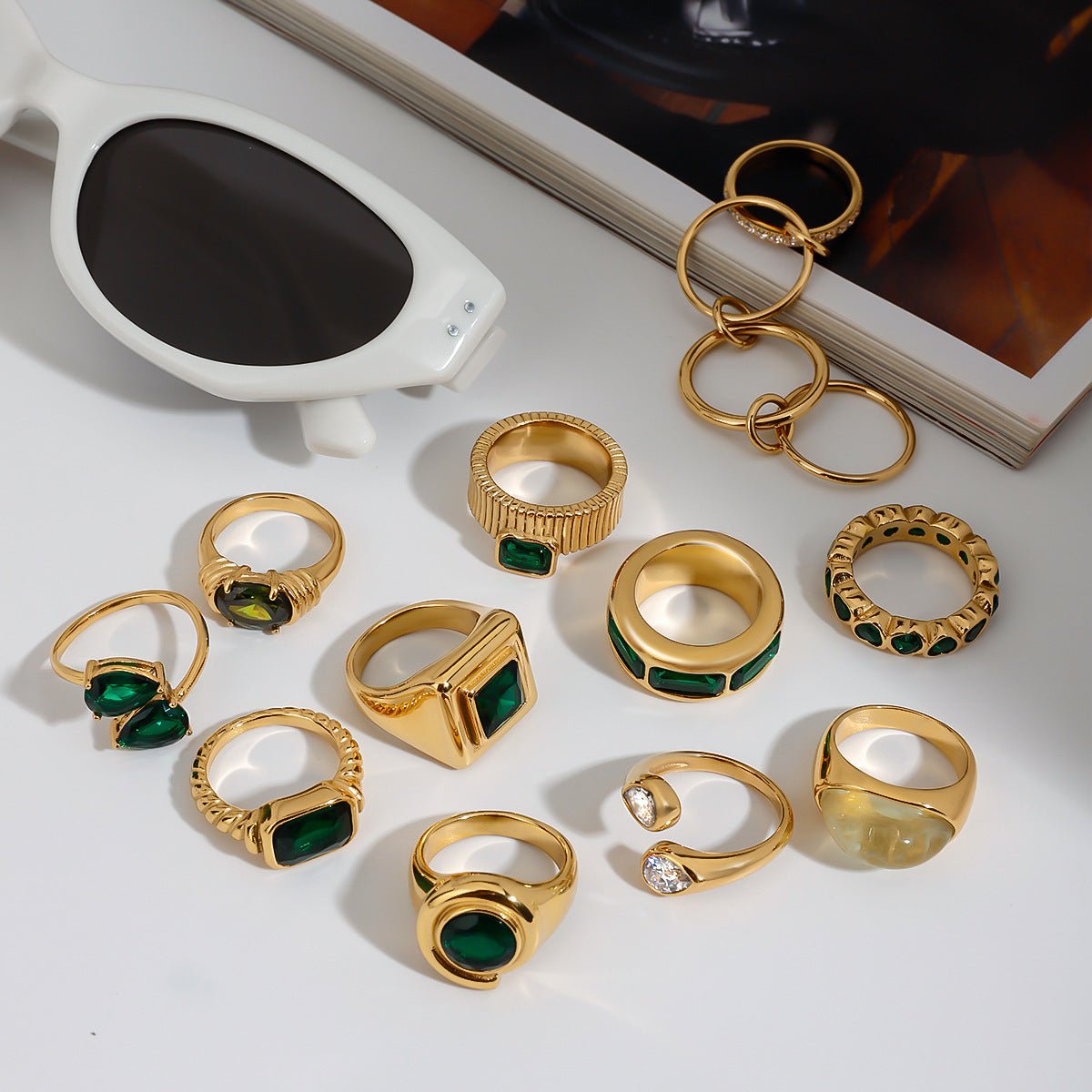 Jie Ding Stainless Steel Ring Titanium Steel Female Niche Design Ring Ring