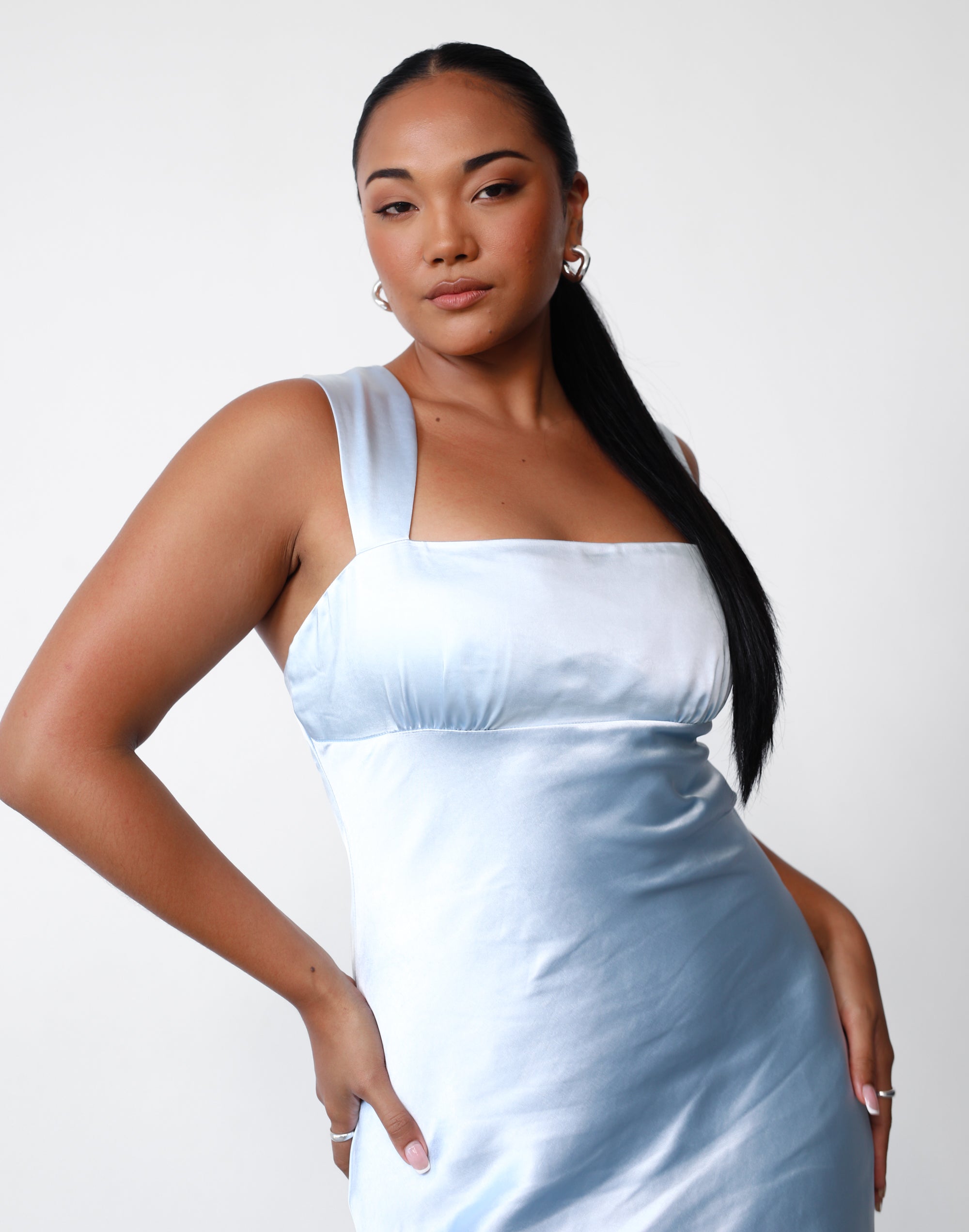 Mimosa Mini Dress (Ice Blue)