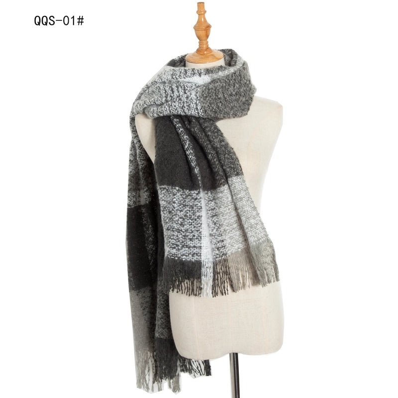 Unisex Casual Minimalist Lattice Polyester Scarf