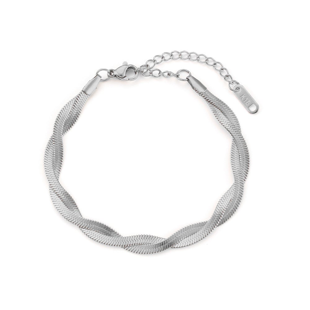 Fashion Stripe Geometric Stainless Steel 18K Gold Plated Necklaces