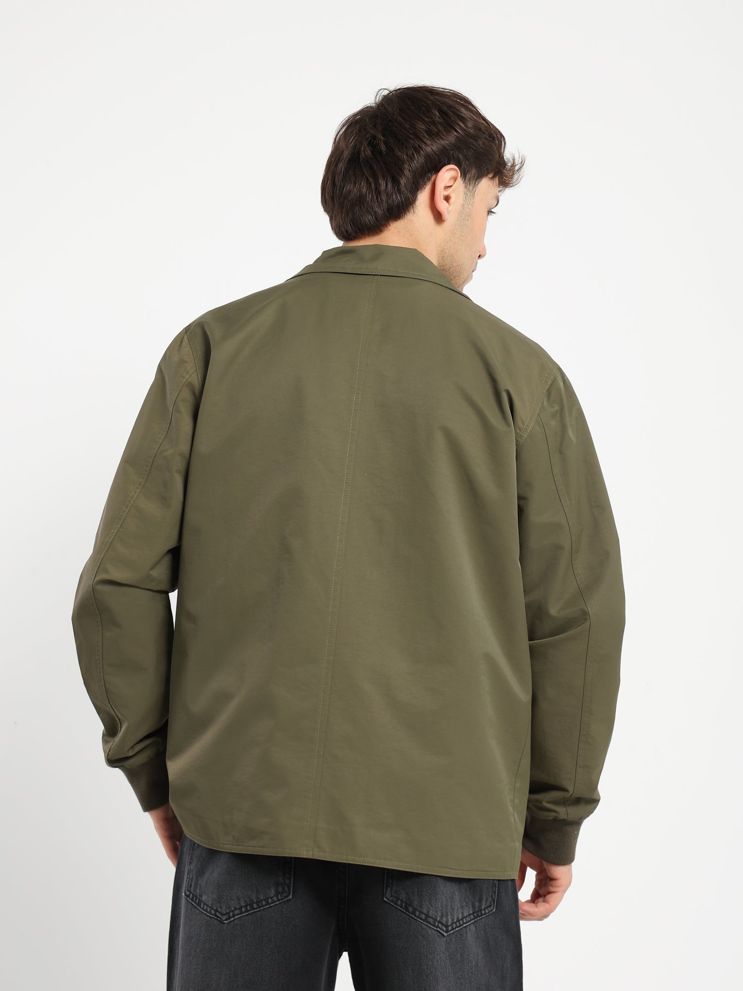 Oversized Jacket with Snaps and Large Pockets