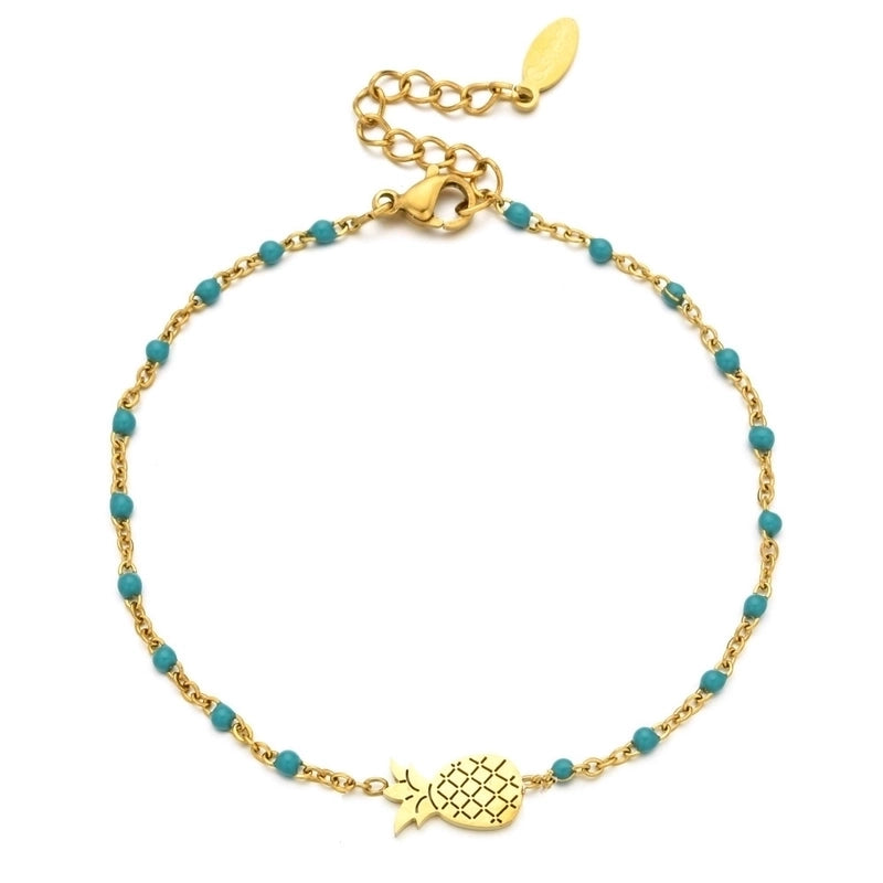 Modern Style Eye Titanium Steel Enamel Bracelets