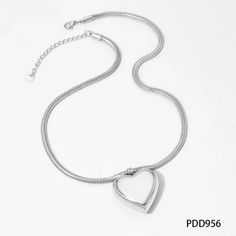 304 Stainless Steel 16K Gold Plated White Gold Plated Gold Plated Casual Minimalist Plating Heart Shape Pendant Necklace