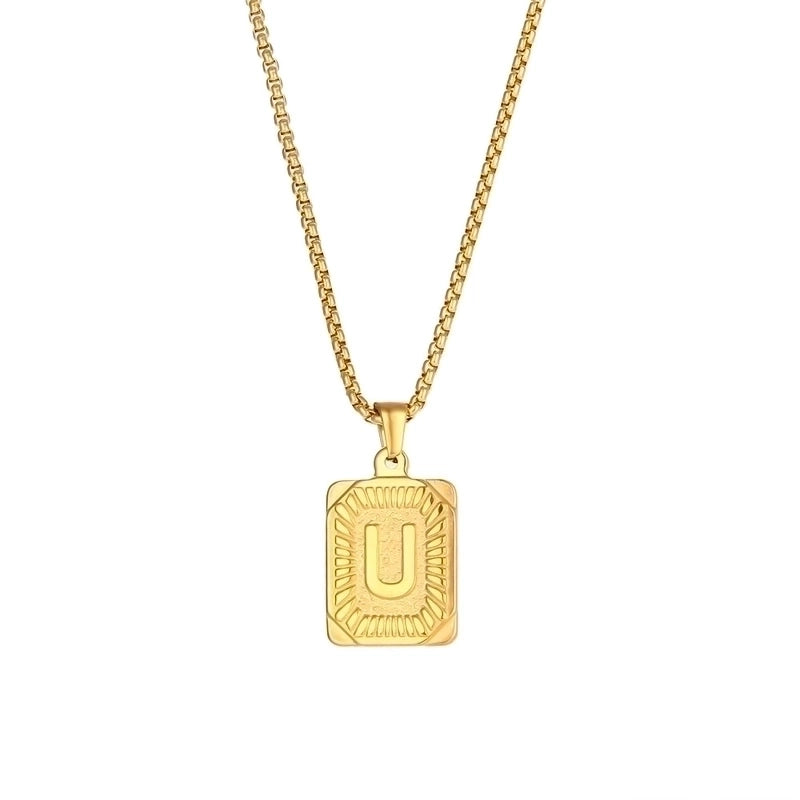 Fashion Letter Stainless Steel Pendant Necklace Plating Stainless Steel Necklaces