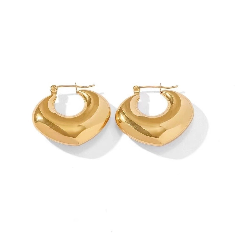1 Pair Minimalist Classic Style C Shape U Shape The Answer Plating Stainless Steel Earrings